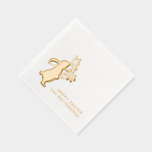 Happy Oaster Niedlich Bunny Butterfly Personalisie Servietten Mit Folie (Rechts)