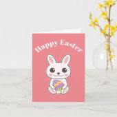 Happy Oaster Niedlich Bunny Card Karte (Gelbe Blume)