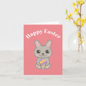 Happy Oaster Niedlich Bunny Card Karte (Gelbe Blume)