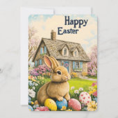 Happy Oaster Niedlich Bunny Cards Feiertagskarte (Vorderseite)