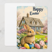 Happy Oaster Niedlich Bunny Cards Feiertagskarte (Vorne/Hinten)