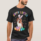 Happy Oaster Niedlich Bunny Cavalier King Charles T-Shirt (Vorderseite)