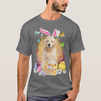 Happy Oaster Niedlich Bunny Dog Golden Retriever E T-Shirt