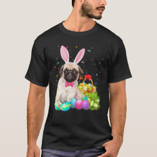 Happy Oaster Niedlich Bunny Dog Mops Eier Basket F T-Shirt