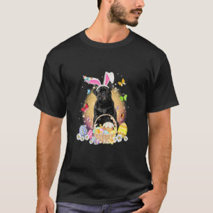 Happy Oaster Niedlich Bunny Dog Mops Eierkörbchen T-Shirt