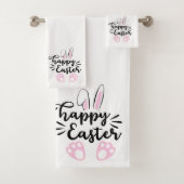 Happy Oaster Niedlich Bunny Ears and Feet Badhandtuch Set (Insitu)