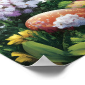 Happy Oaster Niedlich Bunny Egg Poster (Ecke)