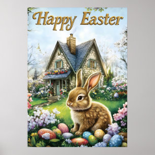 Happy Oaster Niedlich Bunny Egg Poster