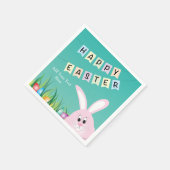 Happy Oaster Niedlich Bunny & Eggs Serviette (Ecke)