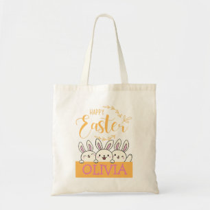 Happy Oaster Niedlich Bunny Individuelle Name Tragetasche