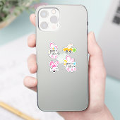 Happy Oaster Niedlich Bunny mit Eggs Collection Pa Aufkleber (Telefon)