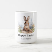 Happy Oaster Niedlich Bunny mit gelben Blumen Kaffeetasse (Mittel)