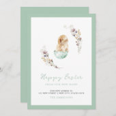 Happy Oaster Niedlich Bunny Neue Zuhause Ankündigu Ankündigung (Vorne/Hinten)