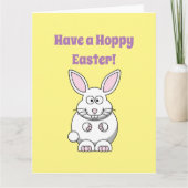 Happy Oaster Niedlich Bunny Rabbit Cartoon Karte (Vorderseite)