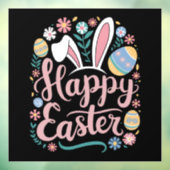 Happy Oaster Niedlich Bunny Rabbit Eggs Fensteraufkleber (Blatt 3)