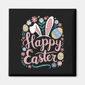 Happy Oaster Niedlich Bunny Rabbit Eggs Magnet (Vorne)