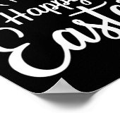 Happy Oaster Niedlich Bunny Rabbit Ostertag Jungs Poster (Ecke)