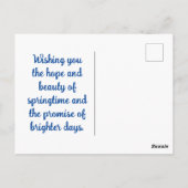 Happy Oaster Niedlich Bunny Rabbit Postkarte (Rückseite)