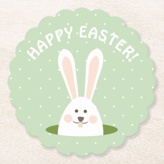 Happy Oaster Niedlich Bunny Untersetzer (Vorderseite)