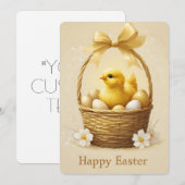 Happy Oaster Niedlich Chick Card Feiertagskarte (Vorne/Hinten)