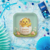 Happy Oaster Niedlich Chick in Egg Pastel Spring Pappteller (Party)