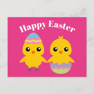 Happy Oaster Niedlich Chicks Postkarte