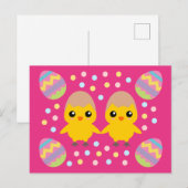Happy Oaster Niedlich Chicks Postkarte (Vorne/Hinten)