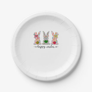 Happy Oaster Niedlich Coquette Osterfest Bunny Rab Pappteller