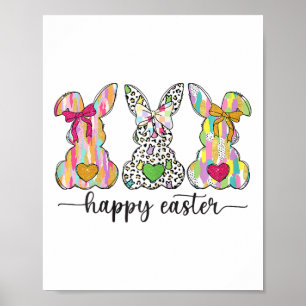 Happy Oaster Niedlich Coquette Osterfest Bunny Rab Poster