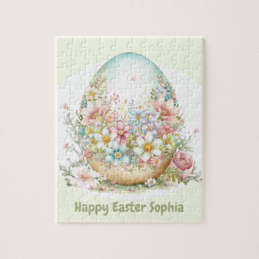 Happy Oaster Niedlich Egg personalisiert Jigsaw Pu Puzzle (Vertikal)