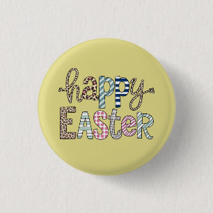 Happy Oaster Niedlich Floral Bunny Spring Leopard Button