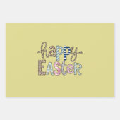 Happy Oaster Niedlich Floral Bunny Spring Leopard Geschenkpapier Set (Vorderseite)