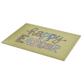 Happy Oaster Niedlich Floral Bunny Spring Leopard Schneidebrett (Ecke)