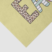 Happy Oaster Niedlich Floral Bunny Spring Leopard Seidenpapier (Detail)