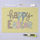 Happy Oaster Niedlich Floral Bunny Spring Leopard Seidenpapier (Handwerk)