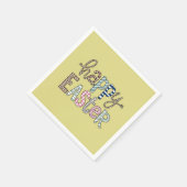 Happy Oaster Niedlich Floral Bunny Spring Leopard Serviette (Ecke)