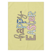 Happy Oaster Niedlich Floral Bunny Spring Leopard Tischdecke (Vorderseite)