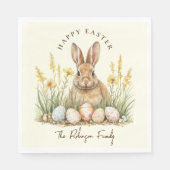 Happy Oaster Niedlich Floral Spring Rabbit Serviette (Vorderseite)