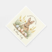 Happy Oaster Niedlich Floral Spring Rabbit Serviette (Ecke)