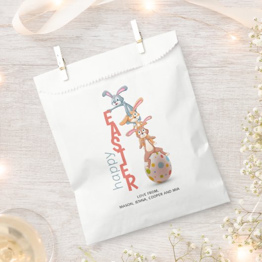 Happy Oaster Niedlich Funny Modern Bunny Rabbit Eg Geschenktütchen (Ausgeschnitten)