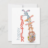 Happy Oaster Niedlich Funny Modern Bunny Rabbit Eg Karte (Vorderseite)