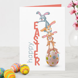 Happy Oaster Niedlich Funny Modern Bunny Rabbit Eg Karte