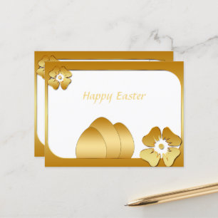 Happy Oaster Niedlich Gold Card Postkarte
