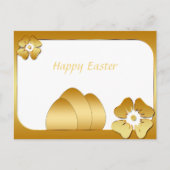 Happy Oaster Niedlich Gold Card Postkarte (Vorderseite)