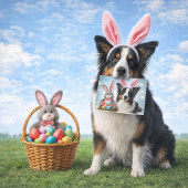 Happy Oaster Niedlich Hund Urlaub Gruß Karte