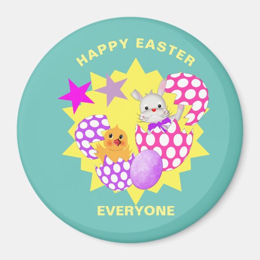 Happy Oaster Niedlich Kids Party Magnet (Vorne)