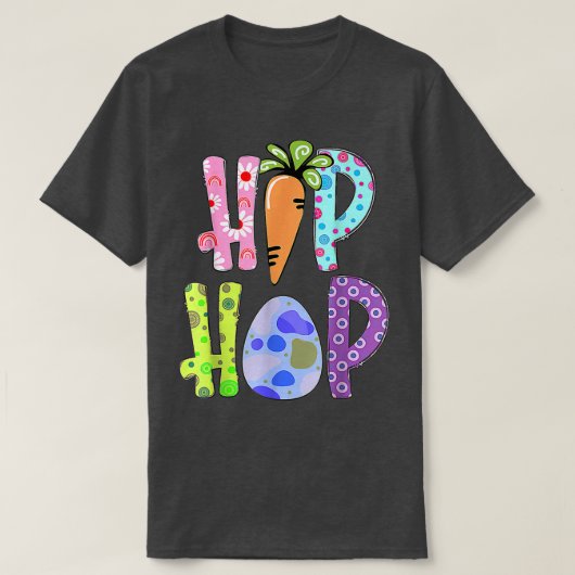 Happy Oaster Niedlich Leopard Bunny Hip Hop Oster T-Shirt (Design vorne)