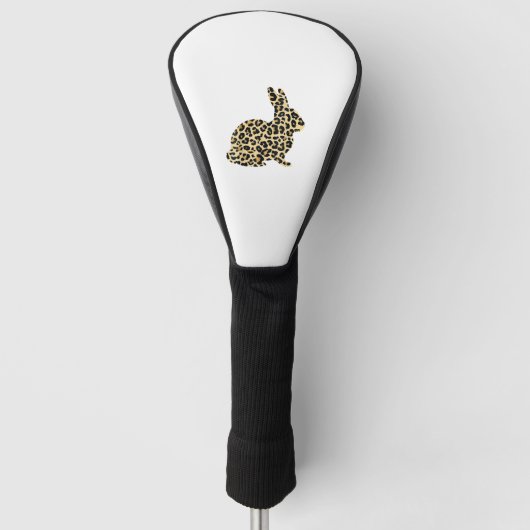 Happy Oaster Niedlich Leopard Bunny Rabbit _1 Golf Headcover (Vorderseite)