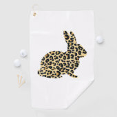 Happy Oaster Niedlich Leopard Bunny Rabbit _1 Golfhandtuch (Insitu)