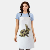 Happy Oaster Niedlich Leopard Bunny Rabbit _1 Schürze (Getragen)